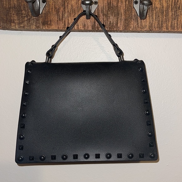 Black leather speedy with black hardware and studs. - Picture 2 of 4